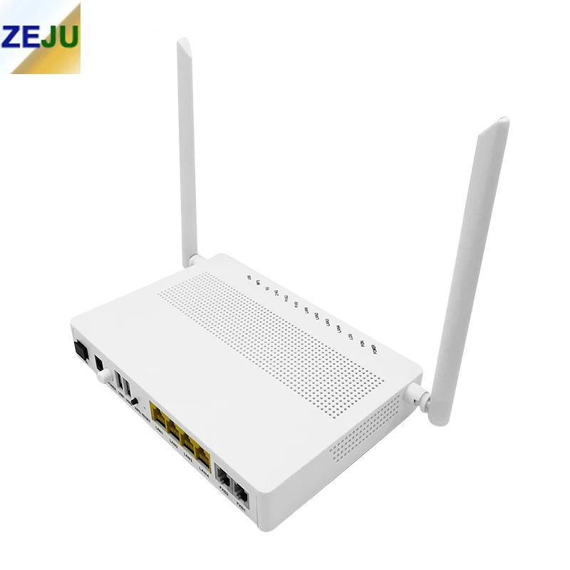 FTTH Modem GPON 4GE 2POTS DualBand WIFI ONU ONT with English Version Free Shipping