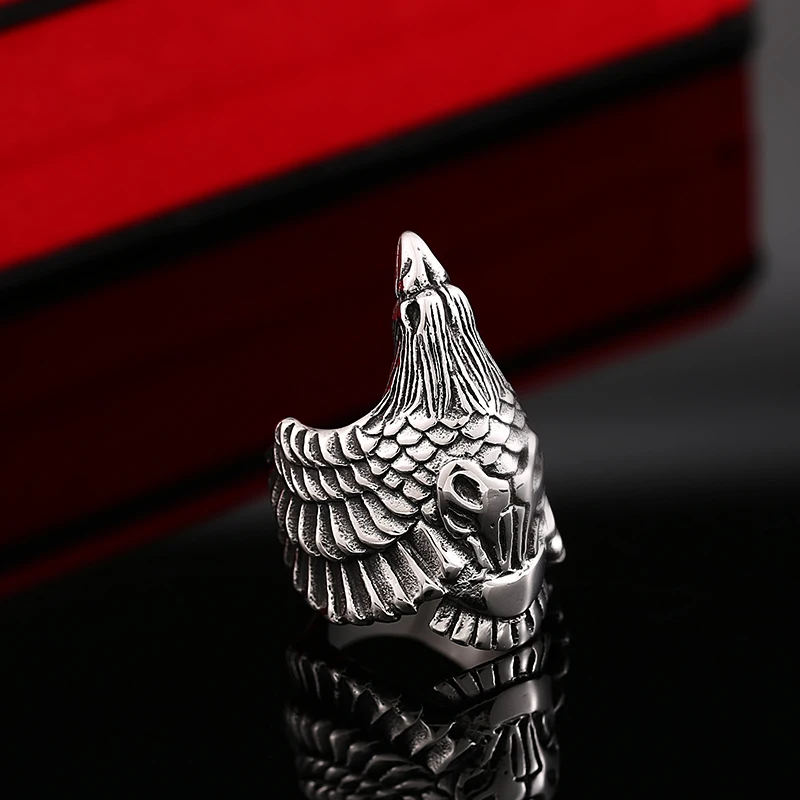 Viking Raven Crow Ring