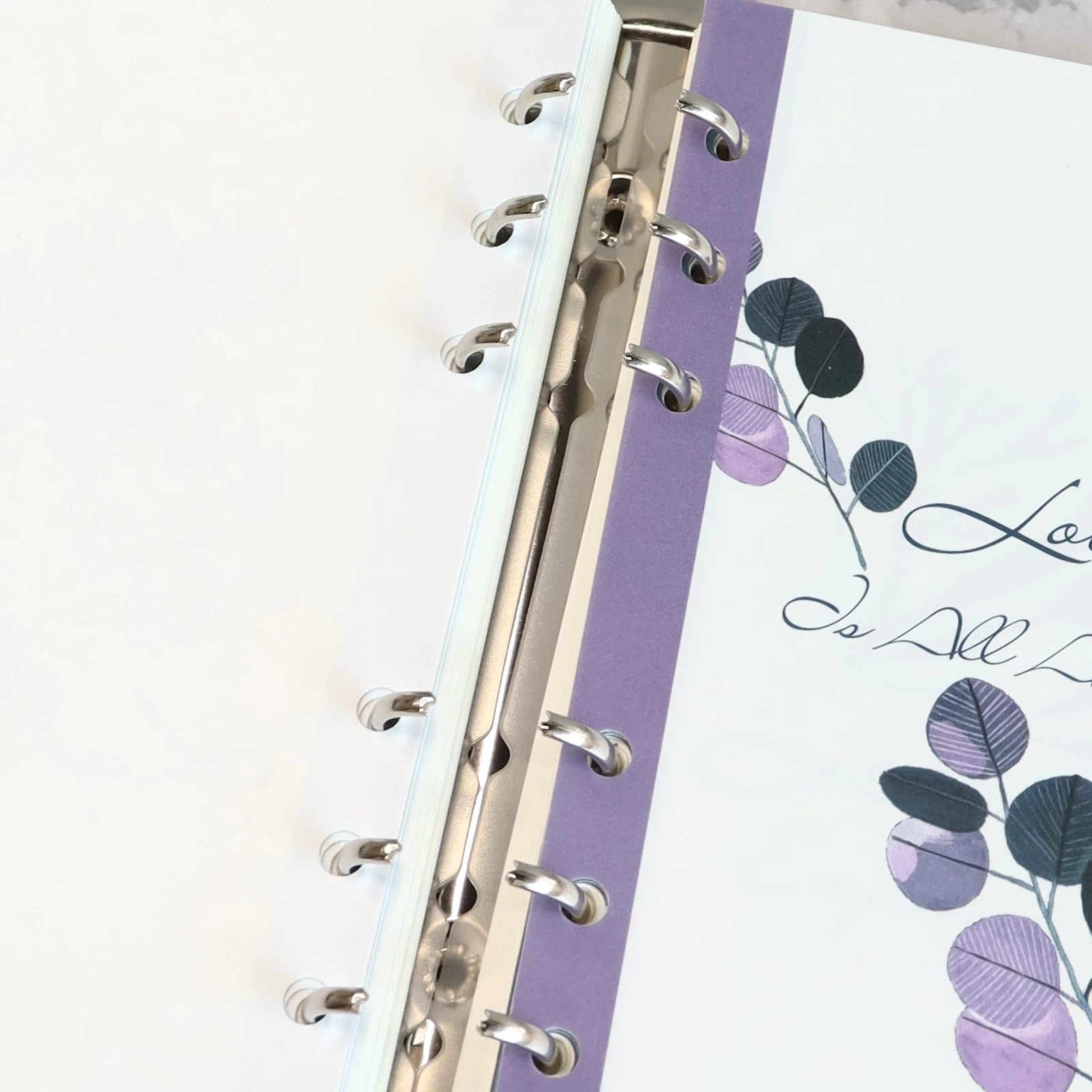 Fresh Style Binder Index Divider Notebook Diary Planner Cute Leaf Pattern PP Material 6 Holes A6 Divider 6Pcs/Pack