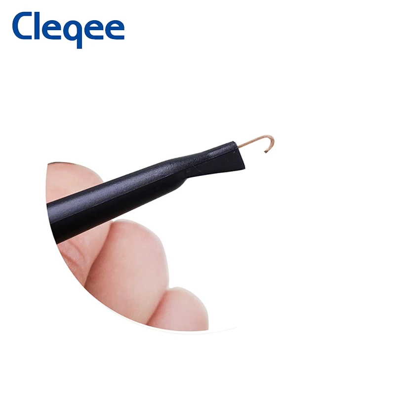 Cleqee 10PCS Test Hook Clips to Dupont Male/Female Silicone Jumper Wires Transistor Tester For Electrical Testing P1534 P1535