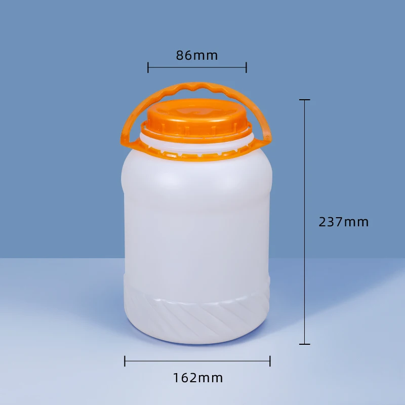 4 Liter Food Grade HDPE Plastic Bucket with Inner Cover Home Storage Container for Food Liquid Lotion Leakproof pail