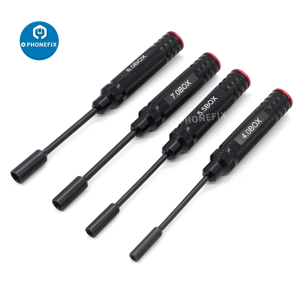 4pcs Hexagonal Head Socket Screwdrivers for RC Quadcopter Helicopter FPV Drone Car Airplane 4.0/5.5/7.0/8.0mm Hex Nut Drivers