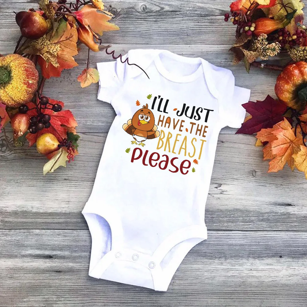 

I'll Just Have The Breast Bodysuits Baby Girl Clothes Thanksgiving Turkey Newborn Clothes First Thanksgiving Baby Bodysuits Cute