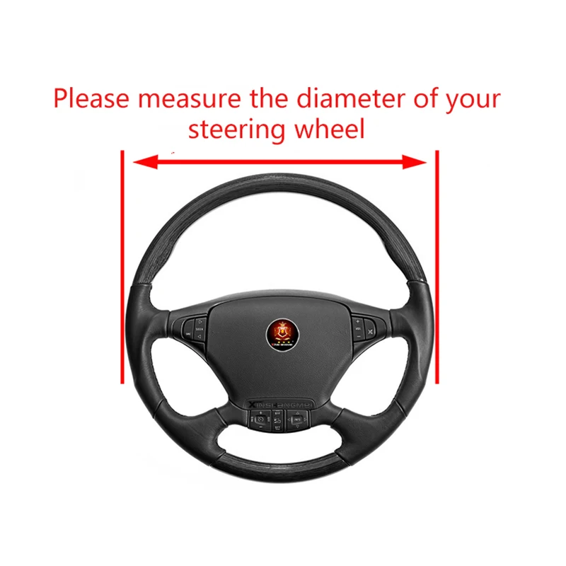 Genuine Leather Car Steering Wheel Cover Bus Truck Car For Diameters 36 38 40 42 45 47 50 CM Non-slip Wear-resistant Car Styling