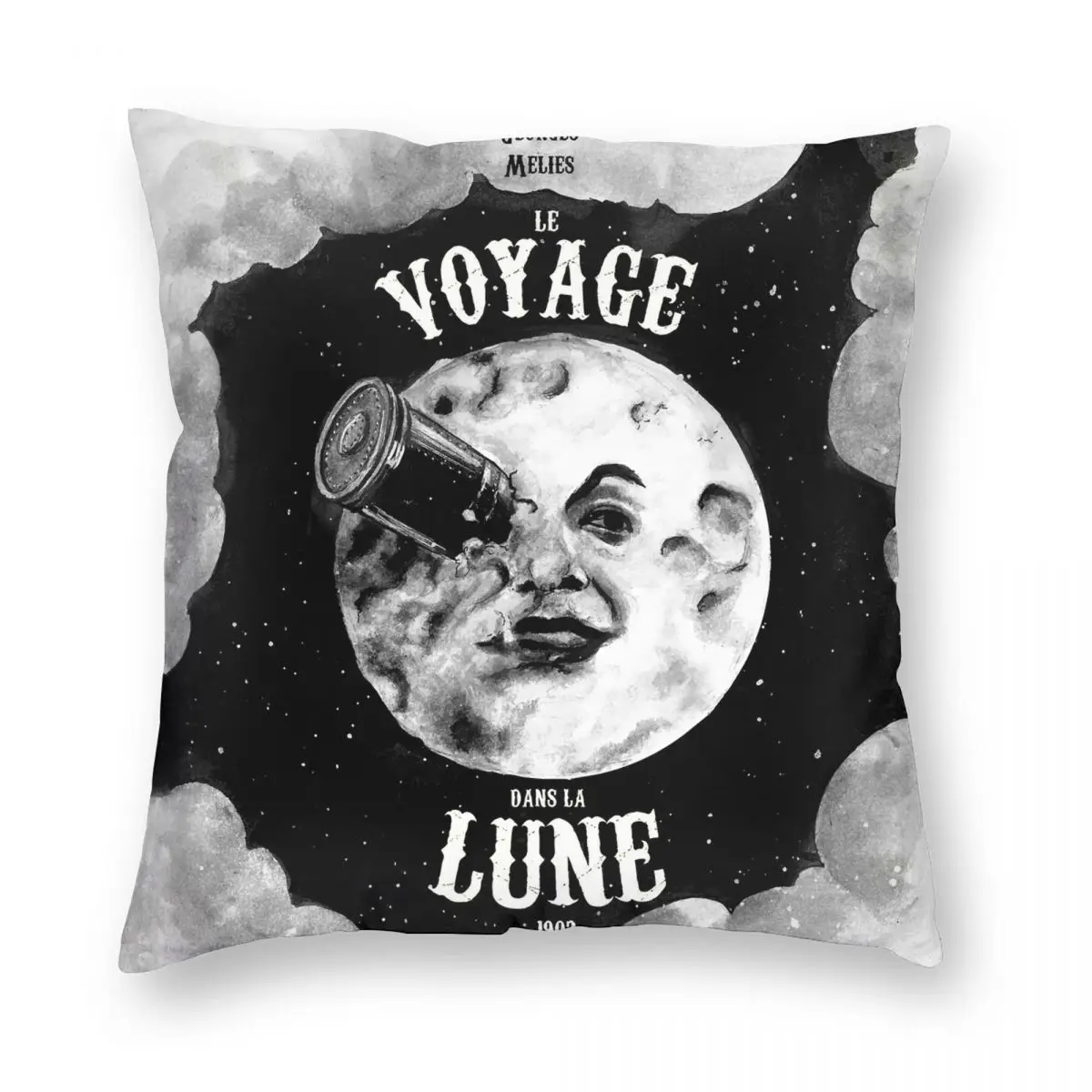 Trip To The Moon HD Pillowcase Polyester Linen Velvet Creative Zip Decorative Throw Pillow Case Sofa Cushion Cover 18