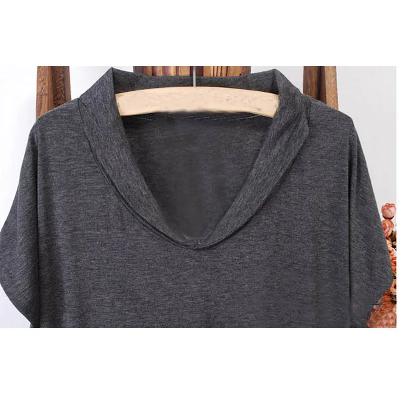 150Kg Plus Size Women\'s Summer Loose Batwing Short Sleeve Long T-shirt Bust 156cm 5XL 6XL 7XL 8XL 9XL 10XL V-neck Modal Top