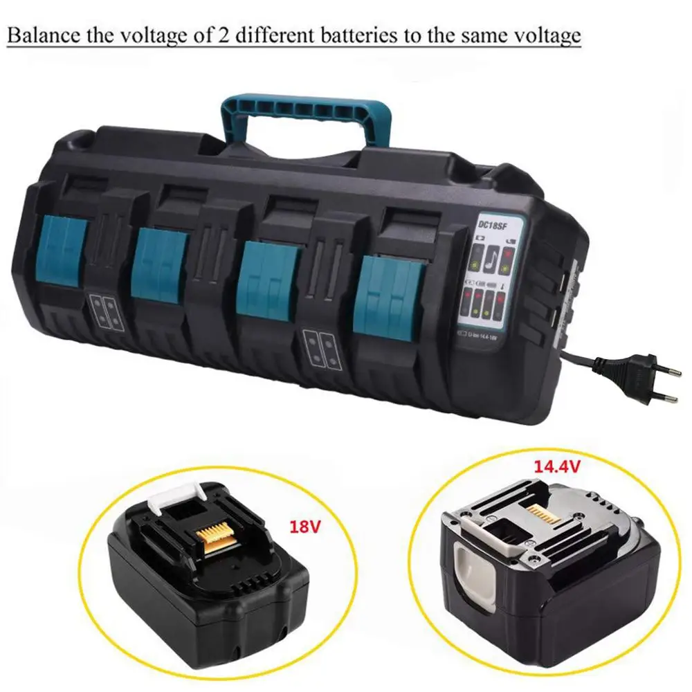 4A Double Li-Ion Battery Charger DC18RD DC18SF For Makita 14.4V 18V 20V  BL1830 BL1840 BL1850 BL1860 Bl1430