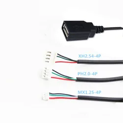1PCS 30CM USB Female Jack To XH2.54 PH2.0 Dupont 2.54 4P Wire Cable Harness
