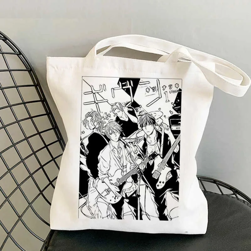 Japanese Anime Given Print Shopper Bag Shopping Bags Handbags Canvas Bag Shoulder Bag Casual Women High Capacity Eco Bag