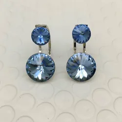 Ms Betti 2021 Trendy Design Double Round Rivoli Stones Drop Earring Crystals From Austria For Women Party Wedding Jewelry Gifts