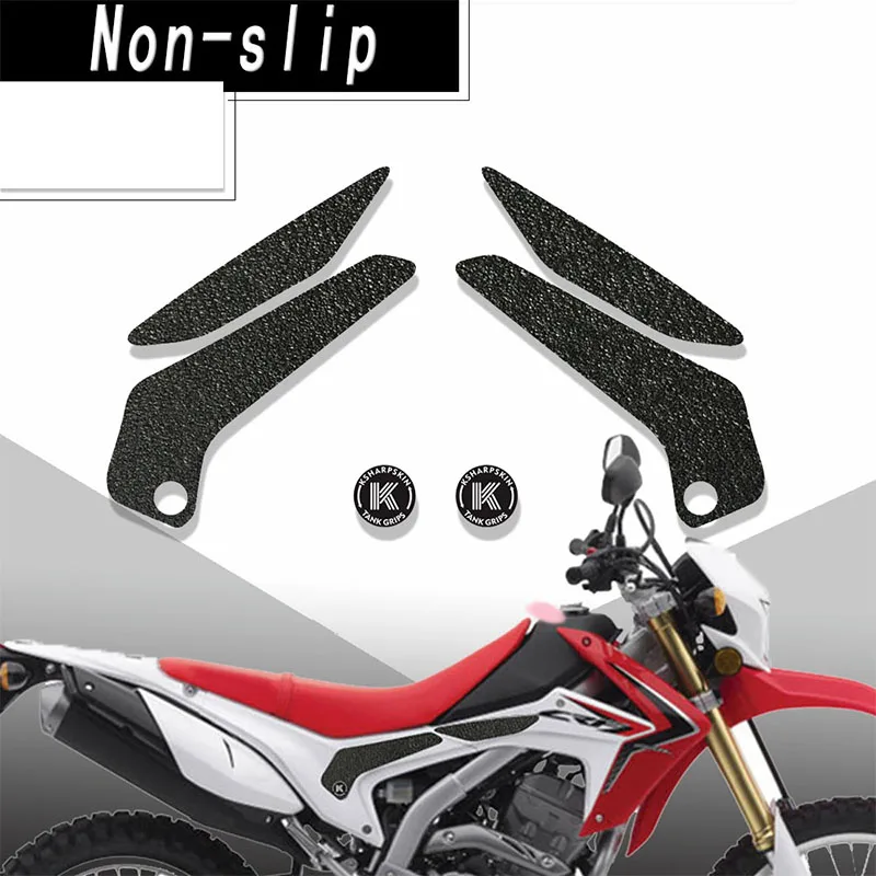 

Motorcycle Anti-slip Adhesive Grips Protective Gas Knee Grip Tank Stickers Traction Pad Decals For HONDA 13-18 CRF250L