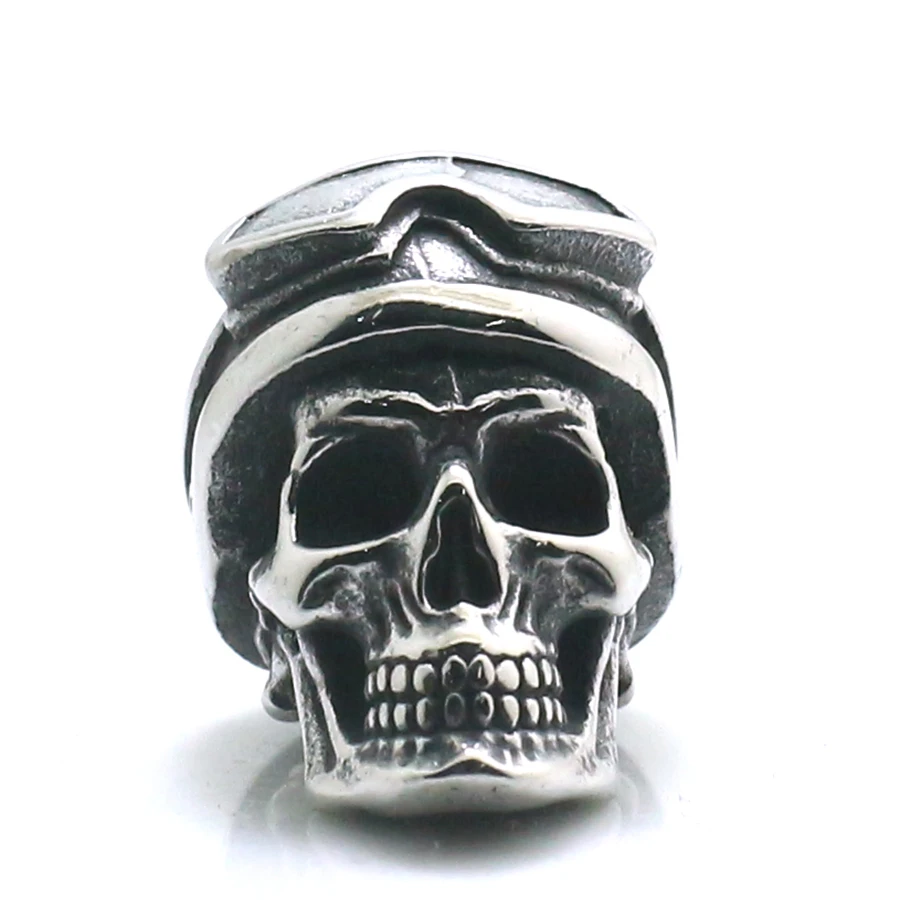 Men\'s 316L Stainless Steel Cool Skull Pilot Style Pendant Newest Gift