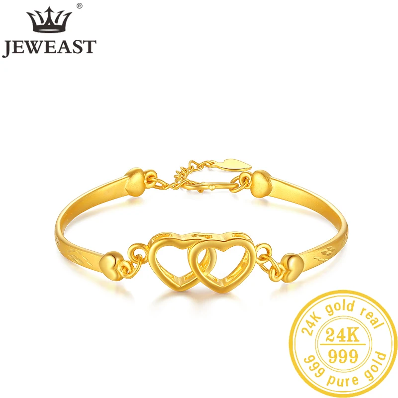 

JLZB 24K Pure Gold Bracelet Real 999 Solid Gold Bangle Upscale Beautiful Romantic Trendy Classic Jewelry Hot Sell New 2023