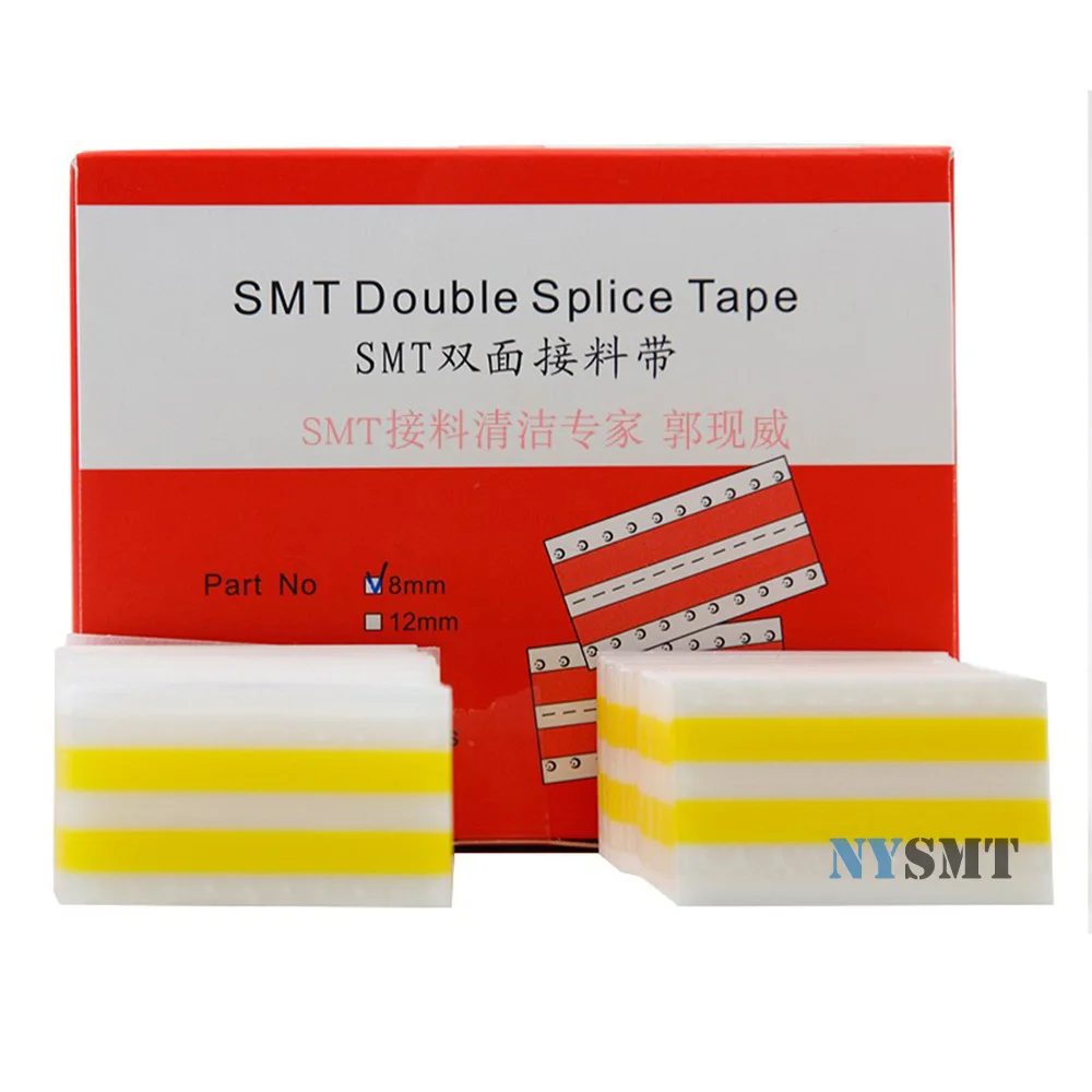 SMT Splice Tape ESD Anti-static Black Color 8mm High Viscosity Smt Tape 500pcs Yellow