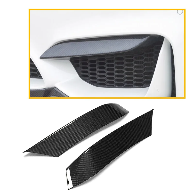 Suitable for BMW M3 M4 F80 M4 F82 F83 modified carbon fiber wrap angle dry carbon anti-collision carbon fiber corner protection