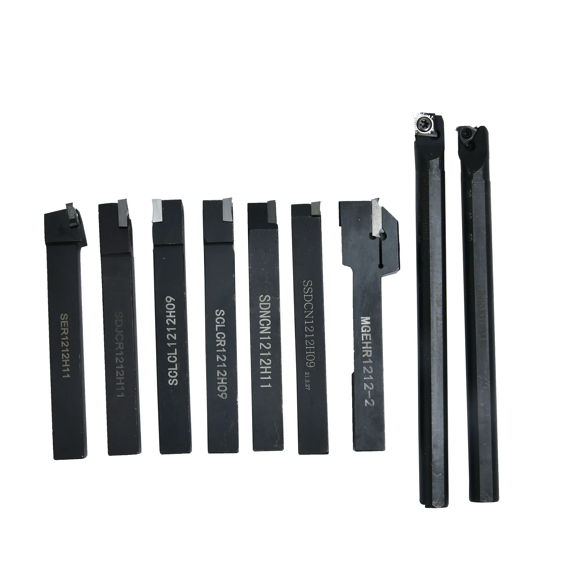 Copper-Aluminum Machining CNC Tool Bar 9 Pieces Set SER1212H11 With 90 Degrees Cylindrical Blade