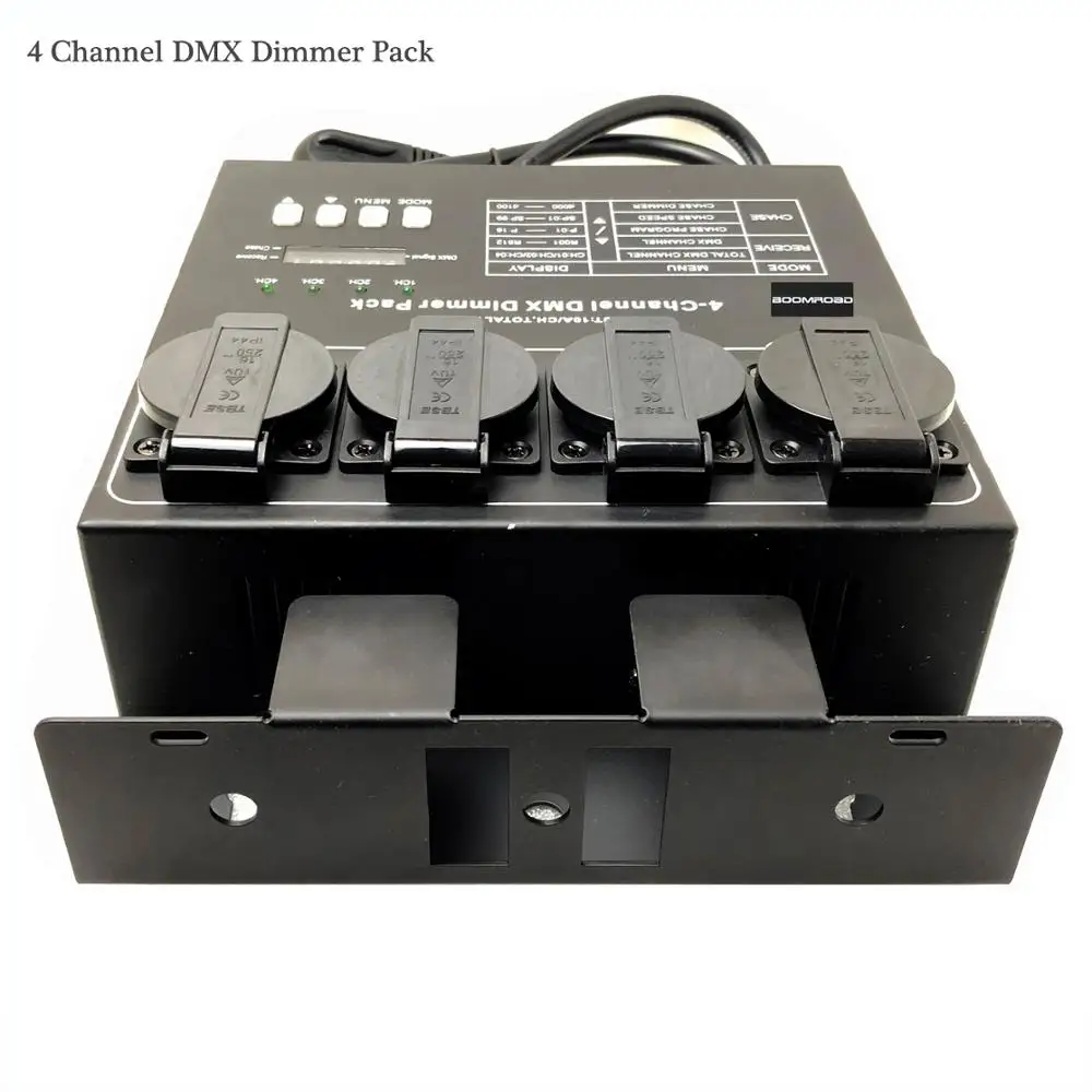 DMX Dimmer Rear Controller Pack 4 Channels 1kw Switch Pack Auto/DMX 512 Light Dimming Mode For Stage Light Effect Fixture