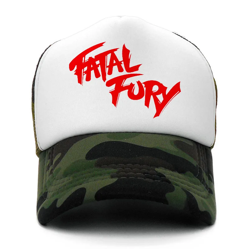 Terry Bogard Cap The King Of Fighters FURY FATAL Baseball Caps Cosplay Coser Hat Summer Mesh Trucker Cap