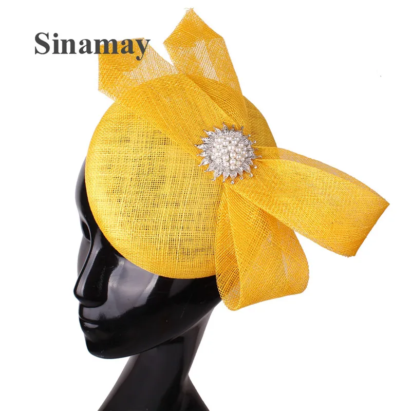 

Nice Quality Sinamay Fascinator Wedding Hats Women Formal Fedora Hats Chapeau Pillbox Caps Mariage Ladies Elegant Headwear