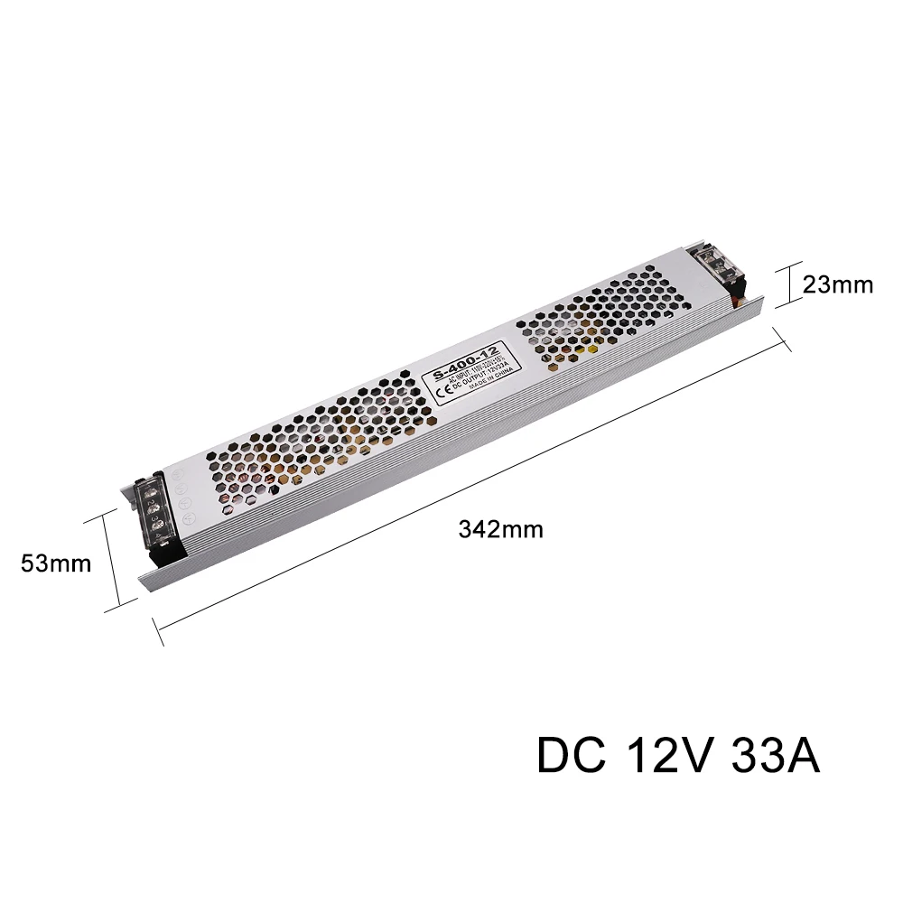 Ultra cienki zasilacz LED DC 12V 24V transformatory oświetleniowe 25W 100W 150W 200W 350W 300W 400W AC 185-265V sterownik do taśmy LED