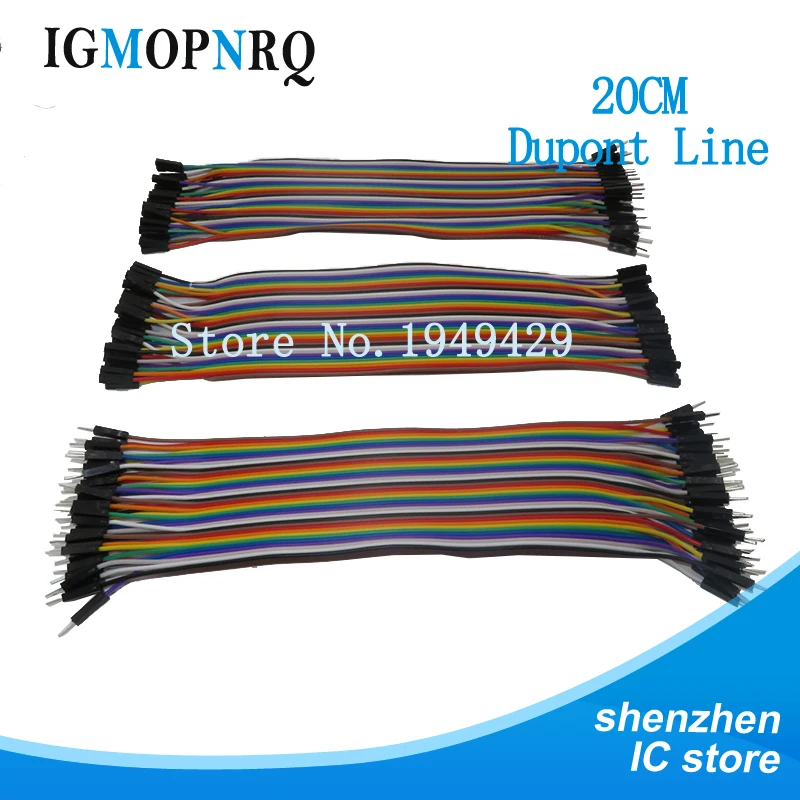 Dupont line 120pcs 20cm male to male + male to female and female to female jumper cable Dupont cable for Arduino diy kit