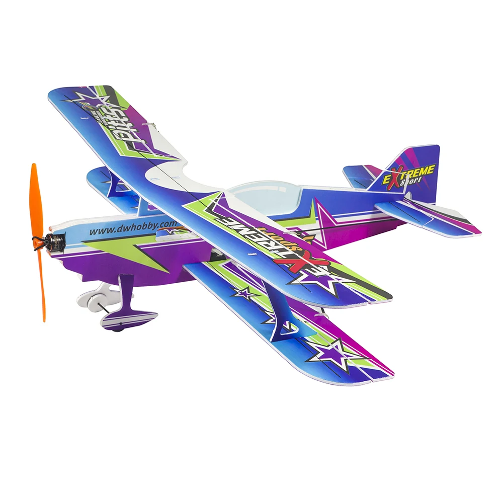 Micro Pitts PP Foam Sport 3D Biplane Indoor 450mm Wingspan Lightest RC Plane Model HOBBY TOY