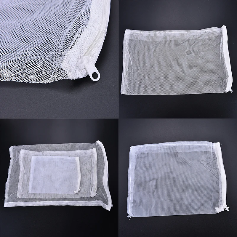 5pcs Filter Filtration Sock Sump Micron Aquarium Marine Reef Mesh Pouch Bag Fish Tank Zip Filter Zipped Net Mesh