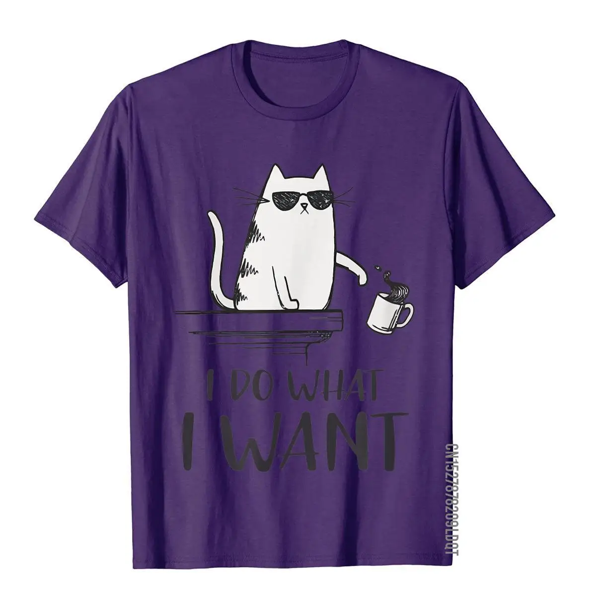 I Do What I Want Funny Cat Lovers Gift T-Shirt T Shirts Tops & Tees Hip Hop Cotton 3D Style Tight Men