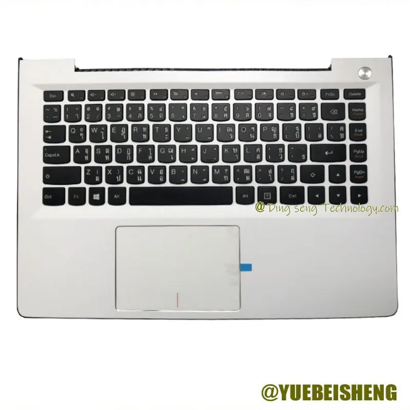 

YUEBEISHENG New/org For Lenovo U31-70 500S-13ISK 300S-13ISK 500S-13 Thai Keyboard Upper cover Touchpad,White