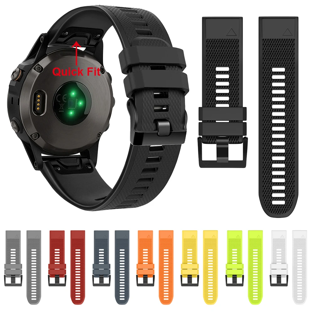 

22 26mm Band for Garmin Instinct Forerunner 945 935 Watch Watchband for Garmin Fenix 5 5xPlus Quick Release Silicone Wrist Strap