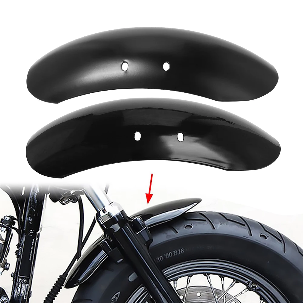 

1PC Motorcycle Steel Iron Custom Short Front Fender Mudguard Cover Matte Gloss Black For Harley 48 XL1200X Forty Eight 2010-2017