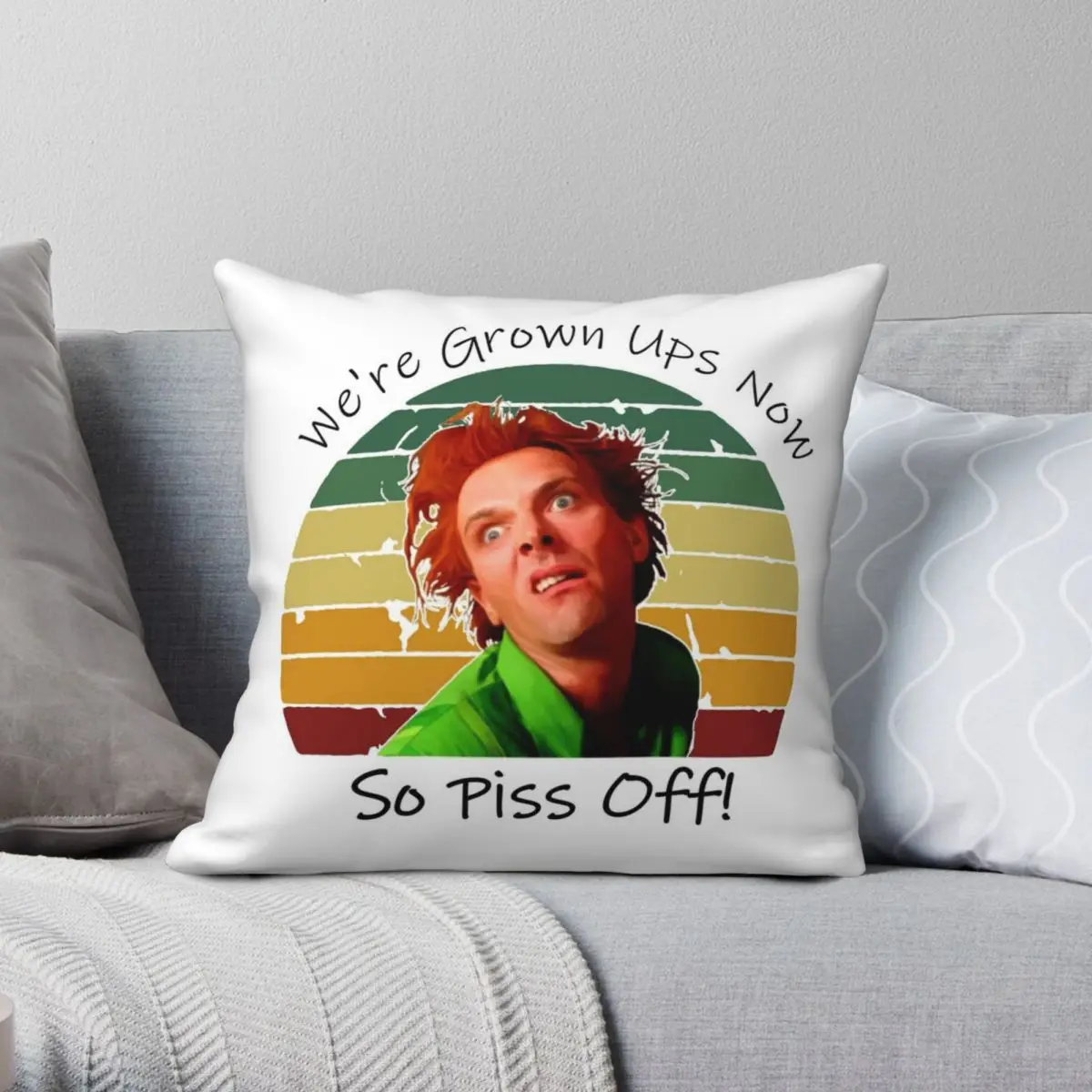 

Piss Off Drop Dead Fred Square Pillowcase Polyester Linen Velvet Printed Zip Decor Pillow Case Car Cushion Case