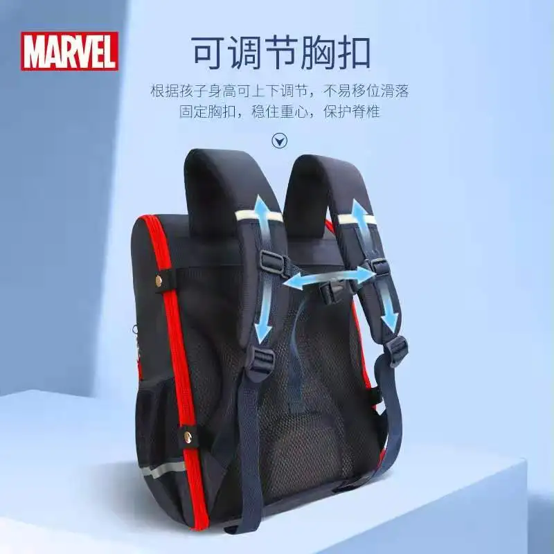 Disney 2022 New School Bags for Boys Primary Student Backpack Iron Spider Man Captain America Shoulder Bags Mochilas Escolares