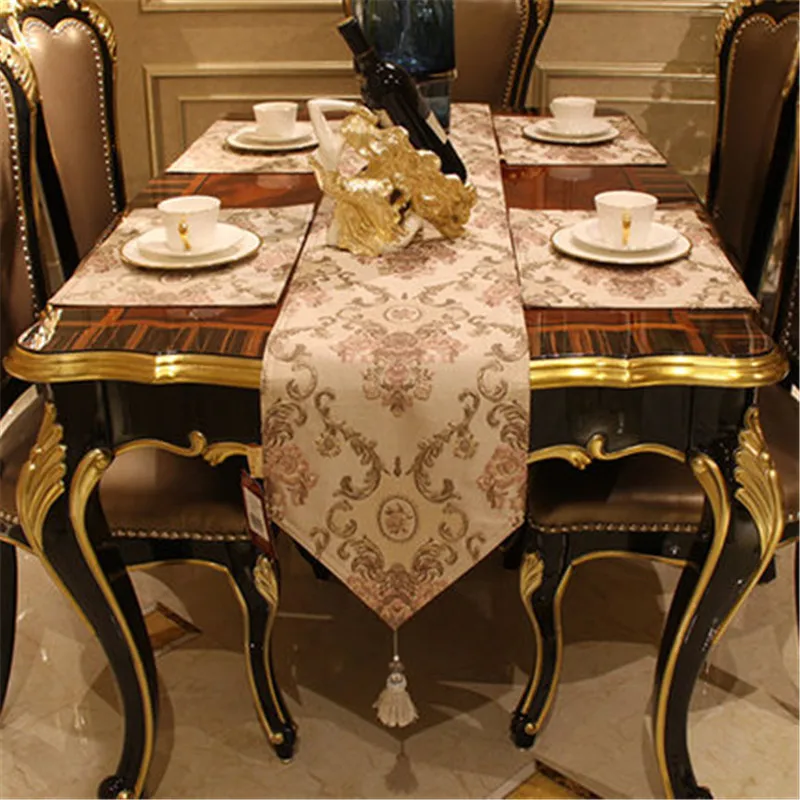 

SBB Europe the west Modern Simple luxury classical Flower Table Flag High-end exquisitely table runner home dinner decorate