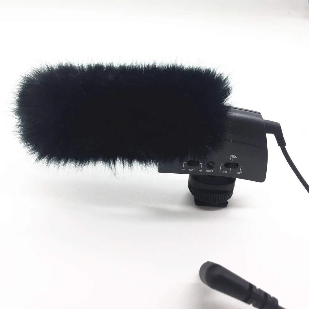 Blue Mantis Pop Filter Dead Cat Outdoor Artifical Fur Wind Muff Windscreen  For Sennheiser MKE400 windshield Microphone  Cover