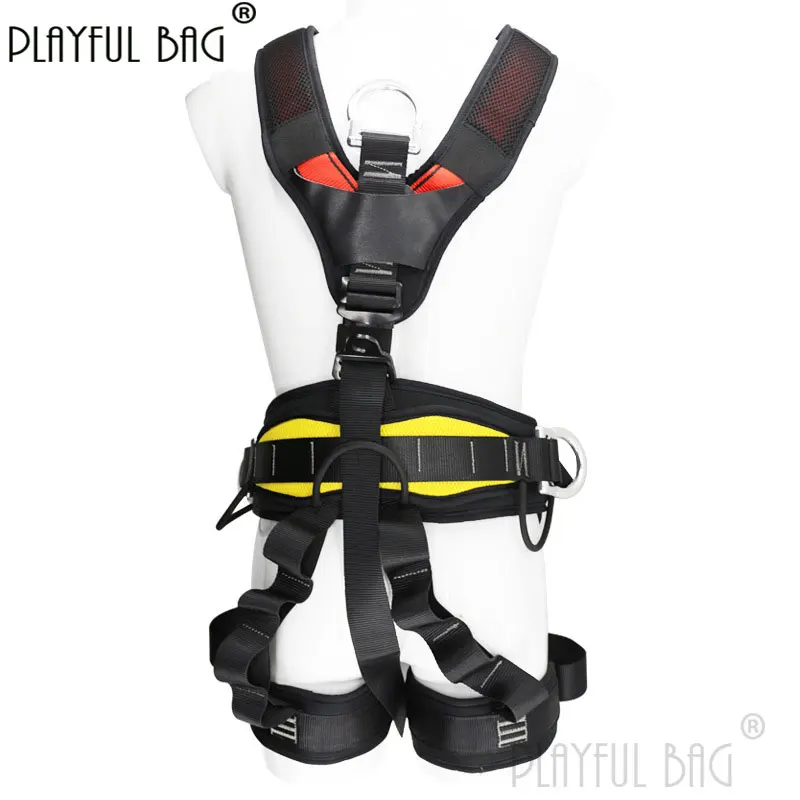 PB Playful bag Cilmbing Safety Belt Full Body Safety Belt High Place Protection Equipment Comfortable High Strength ZL55