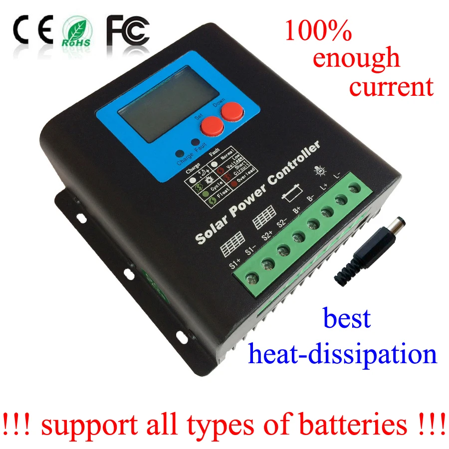 120V 110V 96V MPPT Solar Controller UPS LiFePO4 Lithium iron Battery regulator 100% enough 30A solar charge controller 120V 96V