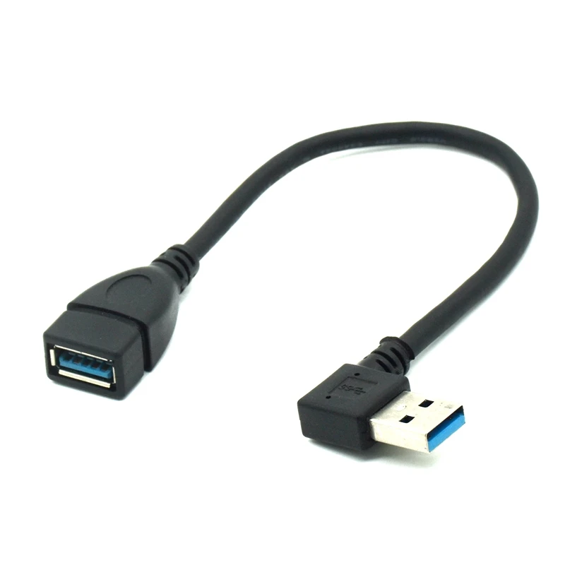 

20Pcs USB 3.0 Right Angle 90 degree UP Down Left Right Extension Cable Male to Female Adapter Cord Length 15cm