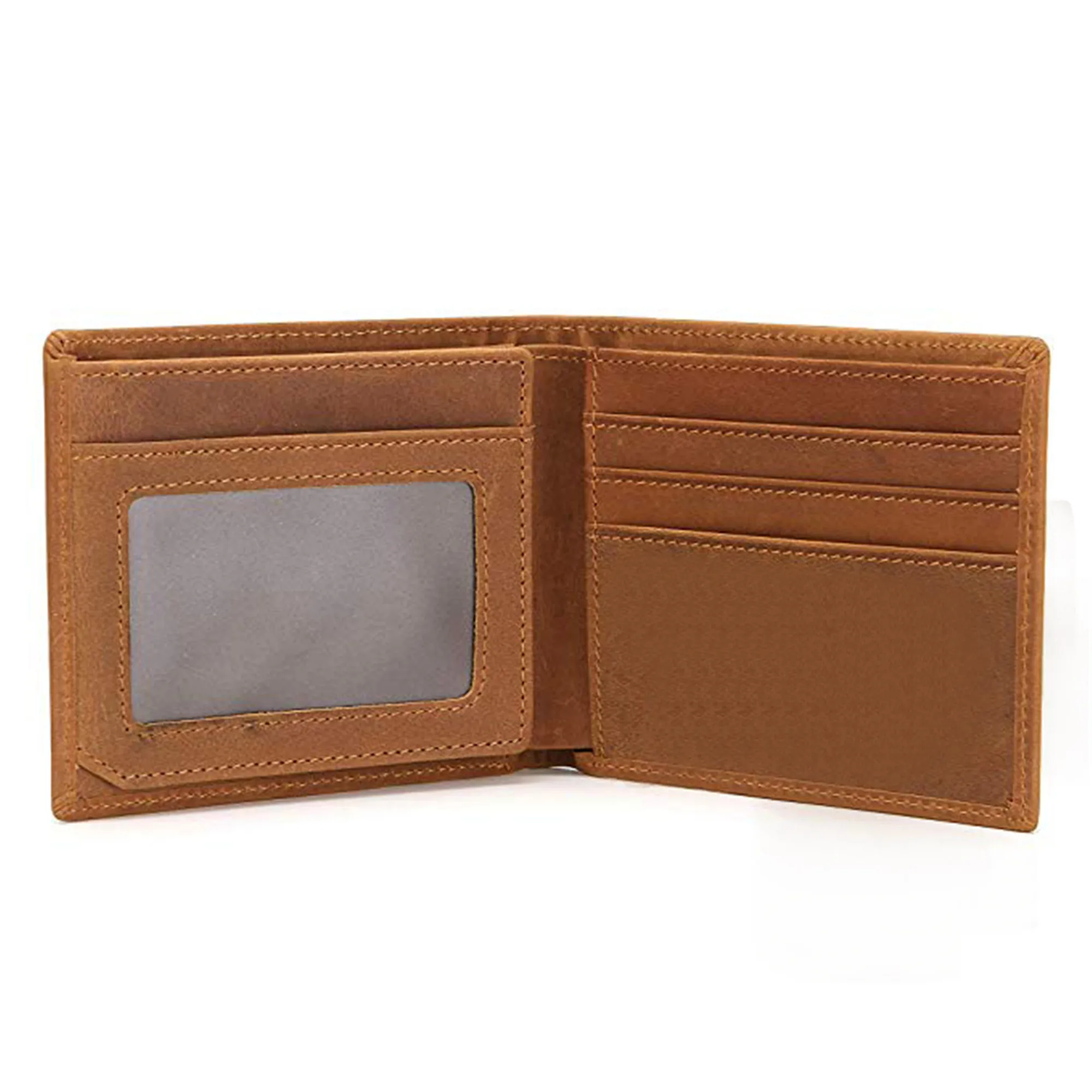 

VE1031-1046 Drop-Shipping DAD TO SON Engraving Wallets Genuine Leather Purse Card Holder Bifold Vintage Birthday Gift From DAD