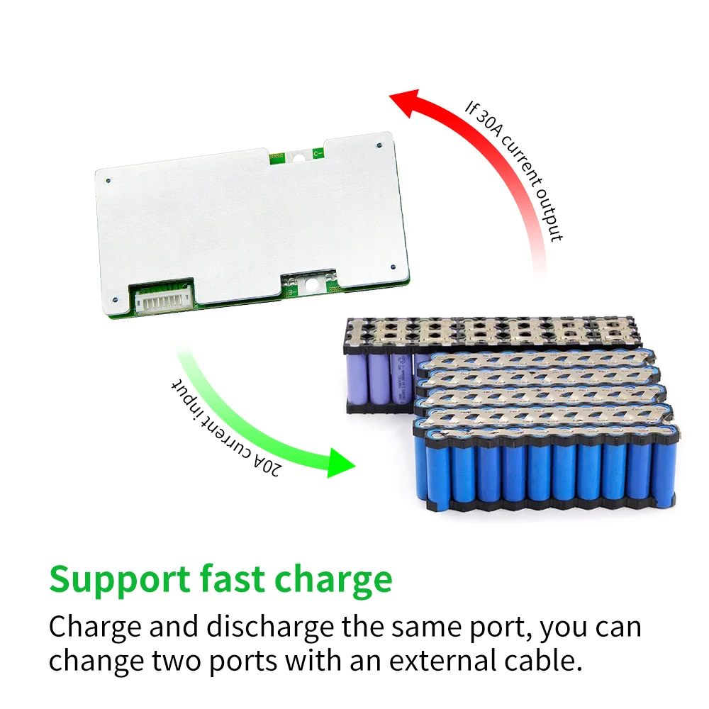 QUCC 29.4V 24V 7S BMS 15A 20A 30A 40A 60A 100A 120A zbalansowane 3.7V 18650 płyta zabezpieczająca baterię litową do elektronarzędzia zabawek