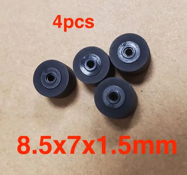 

4pcs 8.5x7x1.5mm wheel belt pulley rubber audio pressure pinch roller for cassette deck tape recorder Stereo player