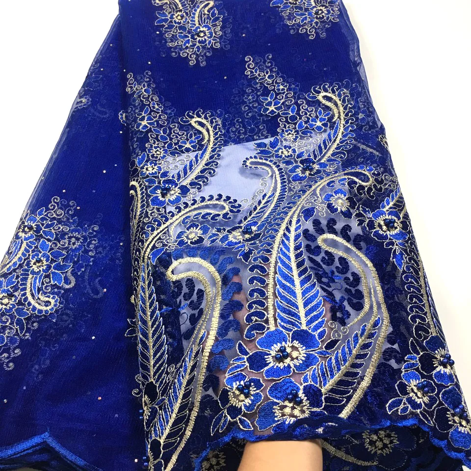 

African Lace Fabric 2021 Embroidered Nigerian Laces Fabric Bridal High Quality French Tulle Lace Fabric For Women M10521