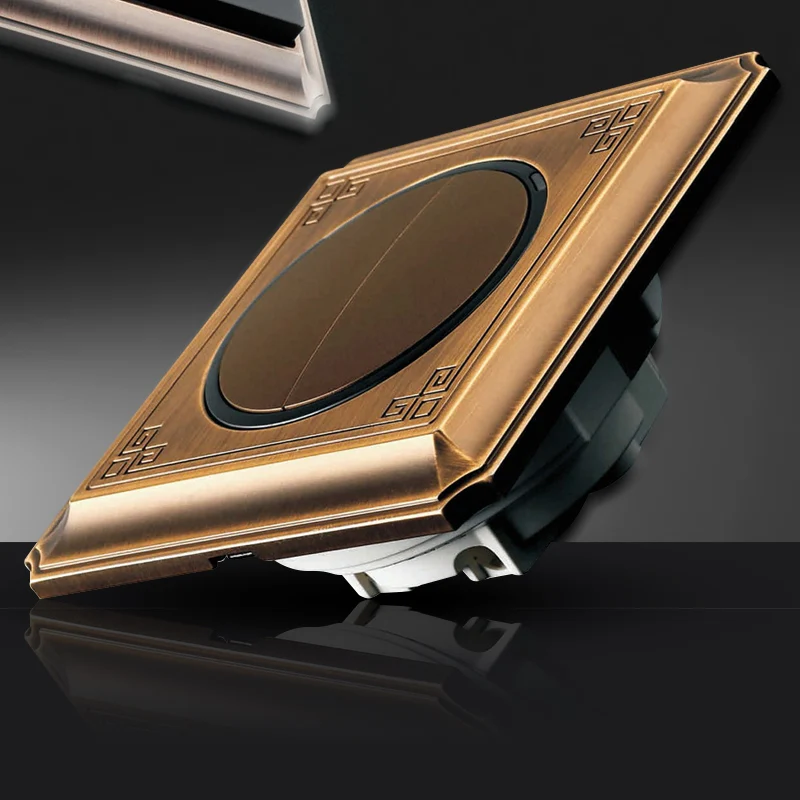 KAMANNI Light LED 1 2 Way Wall Dimmer Switch USB Retro Push Button Switch EU Socket German Socket French Socket Control Lighting