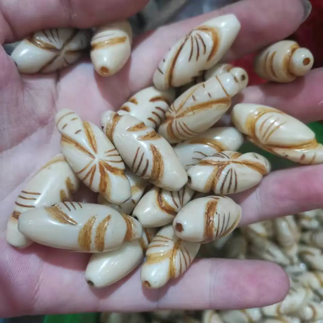 10pcs/lot ancient jade carved bead pattern gloss oily diy jewelry wholesale pendant ivory yellow white sieraden maken charm