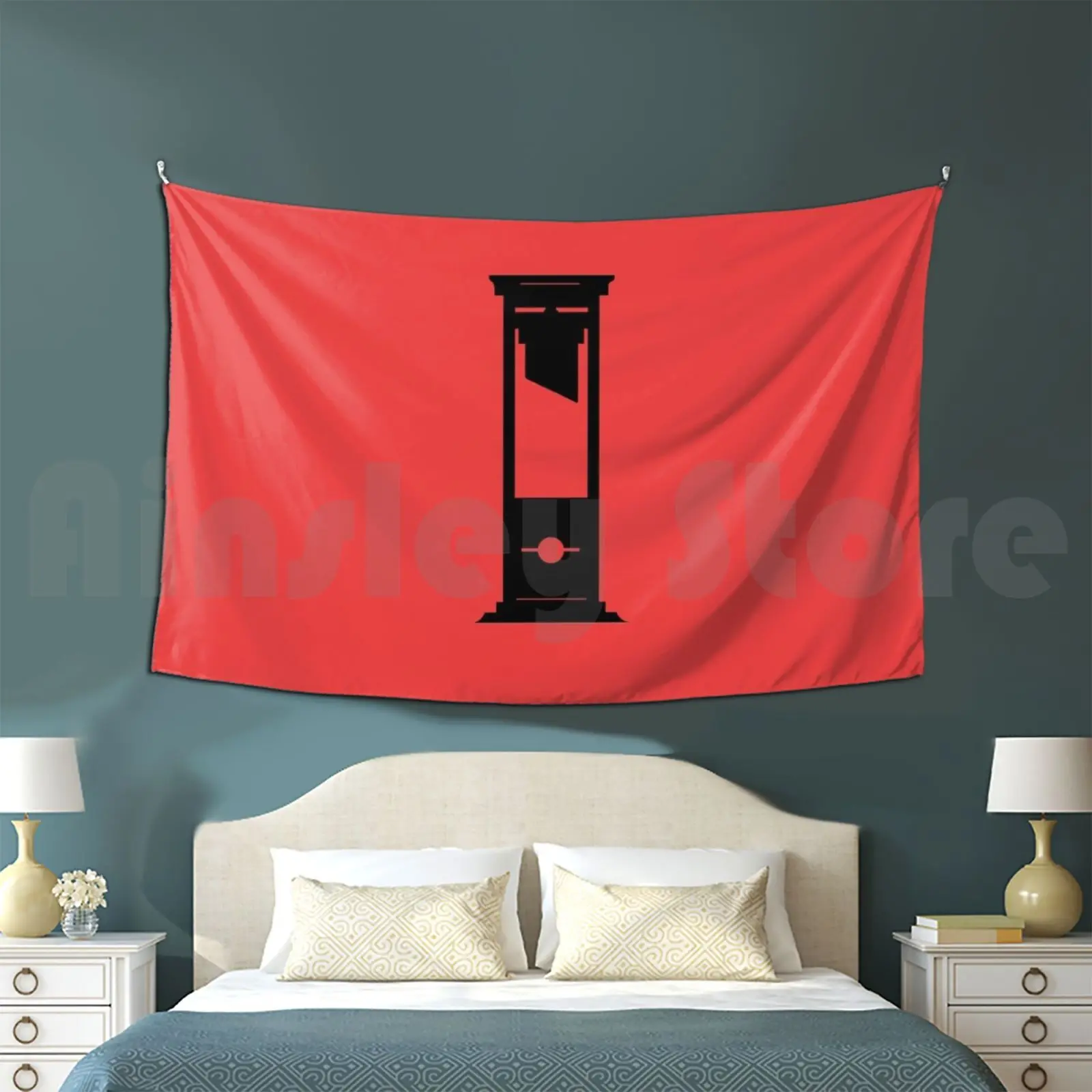 Revised Guillotine Tapestry Living Room Bedroom Guillotine French Revolution Leftism Decapitation