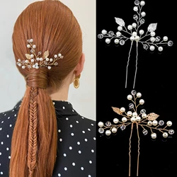 Wedding Bridal U Shape Hairpins Handmade Elegant Pearl Hair Clips Pins Simulated Pearl Fashion Bride Hair Accessories