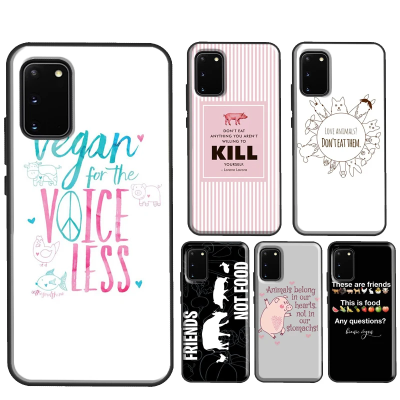 Vegetarian VEGAN FOOD LOVE VEGGIE Case For Samsung Galaxy S21 S22 Ultra Note 20 S8 S9 S10 Plus Note 10 Plus S20 FE Coque