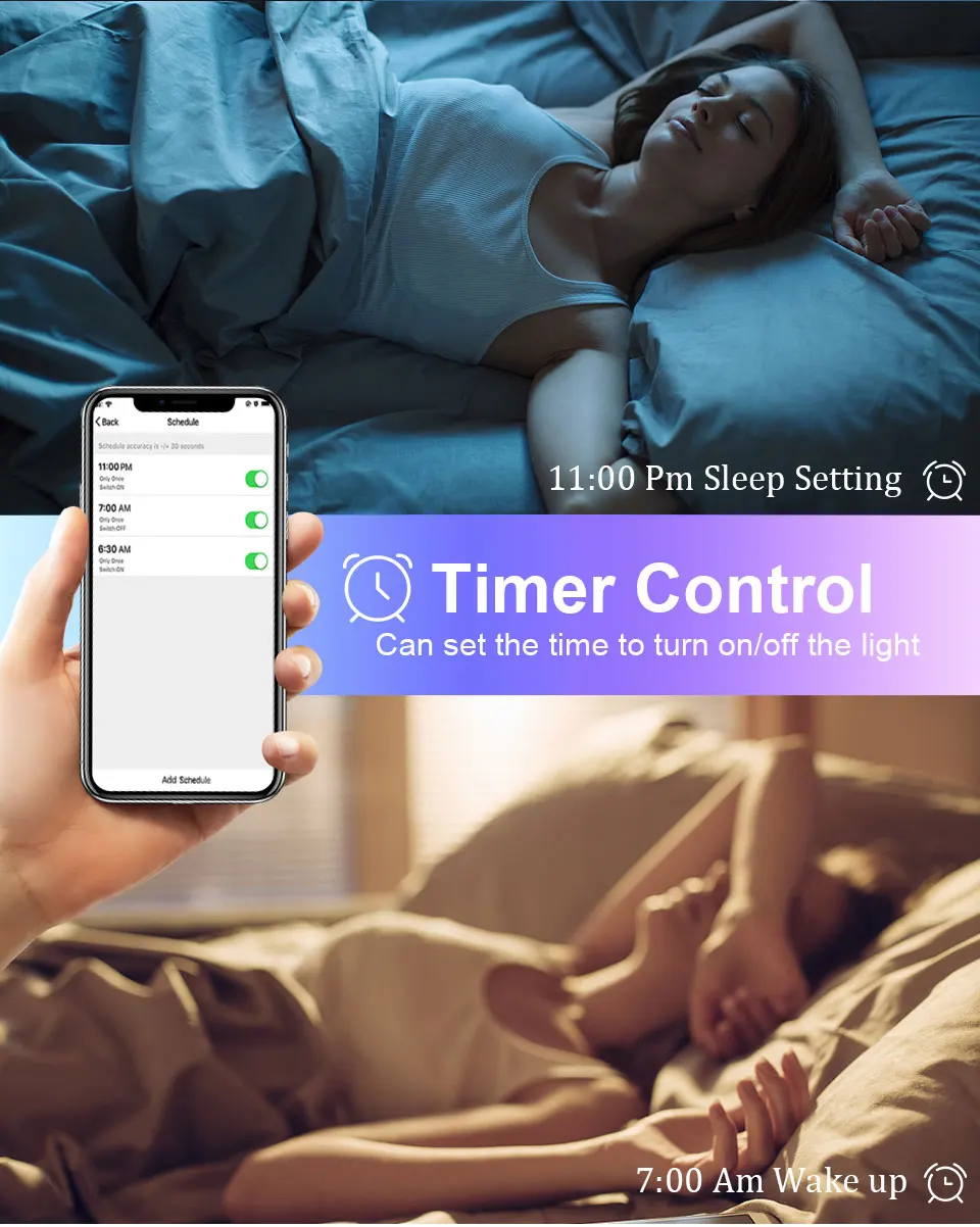 Tuya-Ampoule LED intelligente WiFi, lampe LED RVB, intensité variable, compatible avec Google Home Assistant, Echo Alexa, E14 GU10, 220V