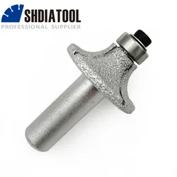 SHDIATOOL No.8 Radius 10mm Vacuum Brazed Diamond Router Bits With 1/2