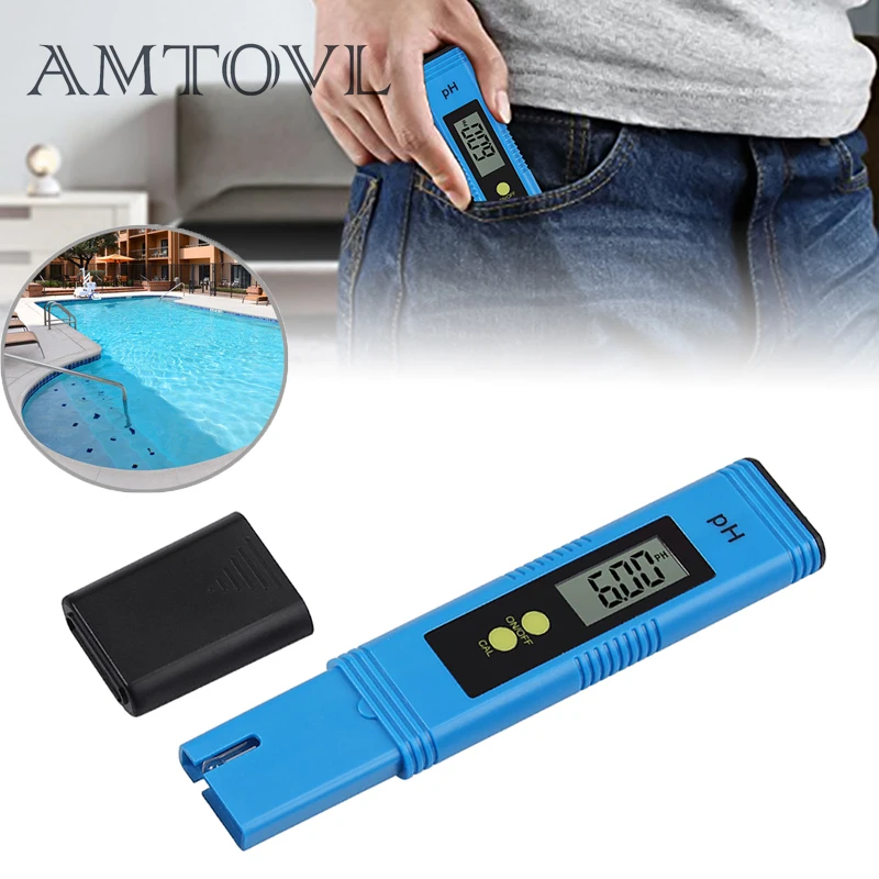 

AMTOVL PH метр 0,01 PH Высокоточный тестер качества воды с диапазоном измерения 0-14 PH подходит для бассейна аквариума